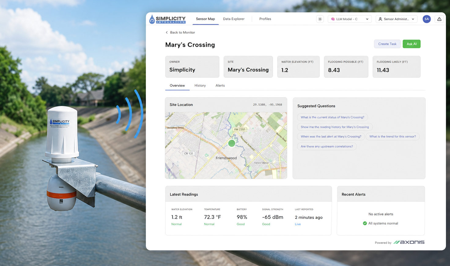 Axonis and Simplicity Deploy AI Flood Warning System in Texas