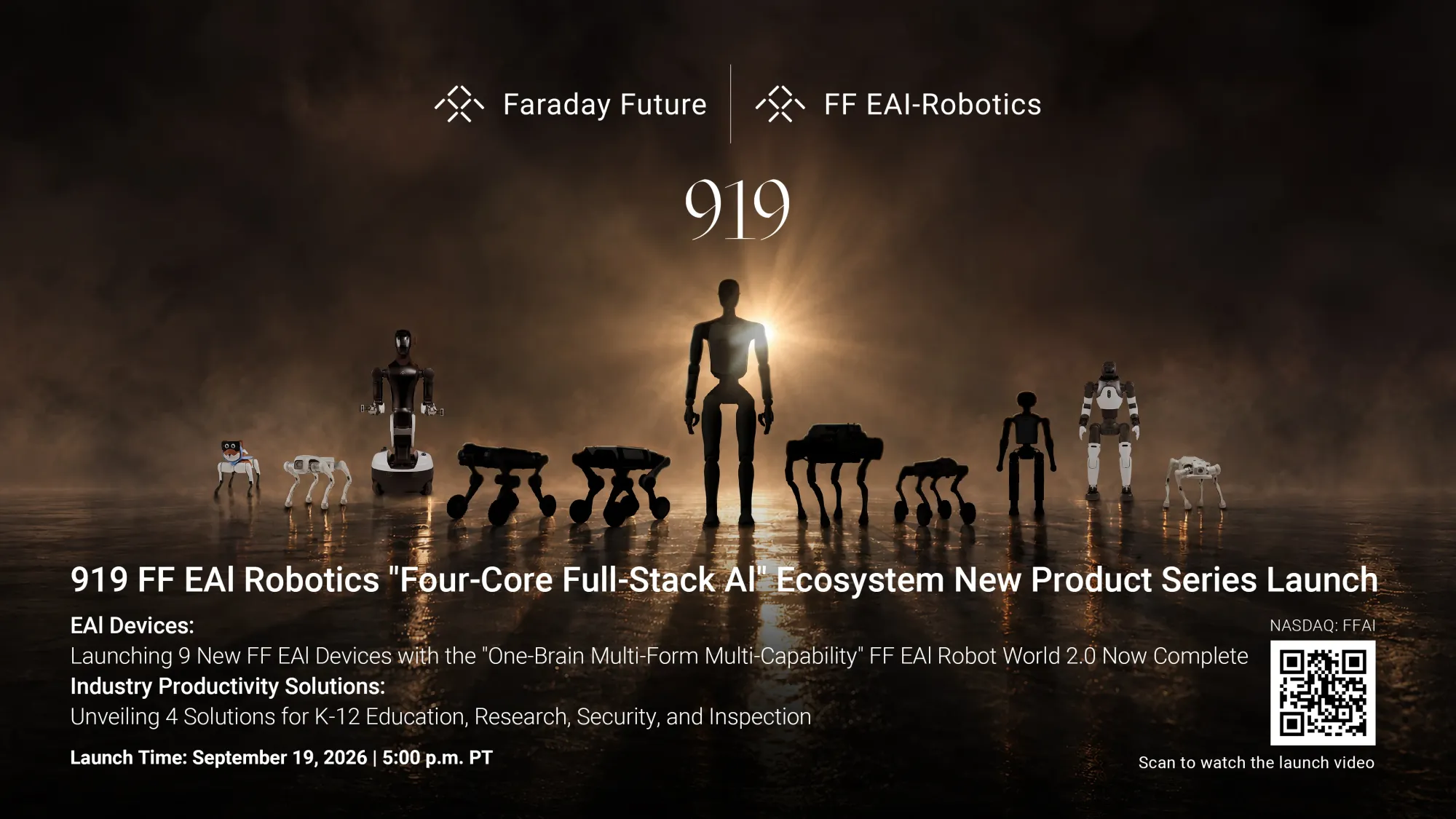 Faraday Future Unveils Nine AI-Powered Robots